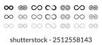infinity set icon, infinity symbol, infinity vector