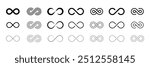 infinity set icon, infinity symbol, infinity vector
