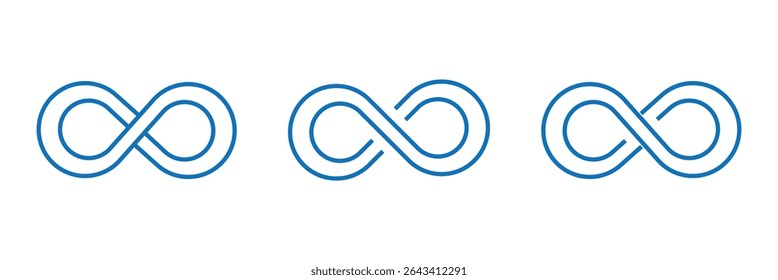 infinity set icon, infinity symbol, infinity vector