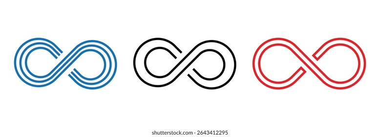 infinity set icon, infinity symbol, infinity vector