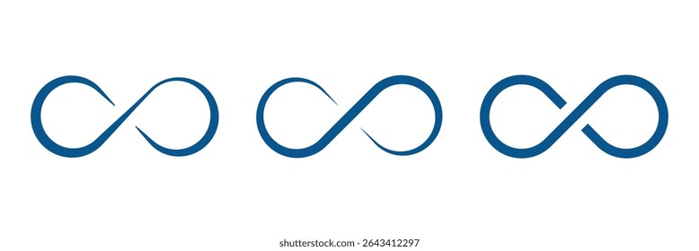 infinity set icon, infinity symbol, infinity vector