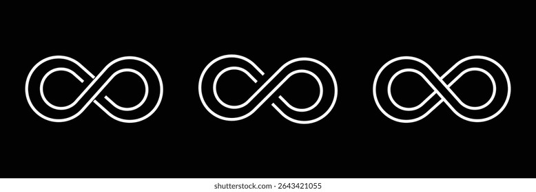 infinity set icon, infinity symbol, infinity vector