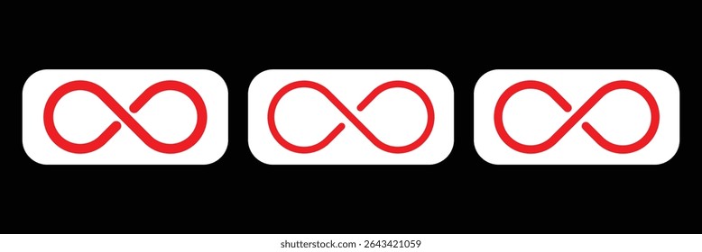 infinity set icon, infinity symbol, infinity vector