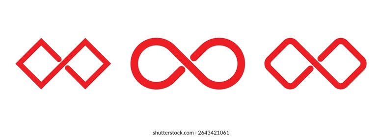 infinity set icon, infinity symbol, infinity vector