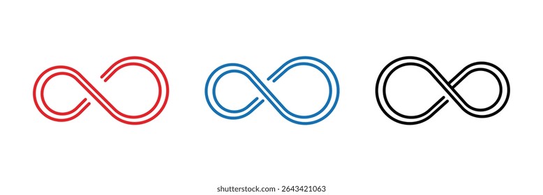 infinity set icon, infinity symbol, infinity vector