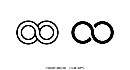 Infinity set vector eps symbol illustration color editable