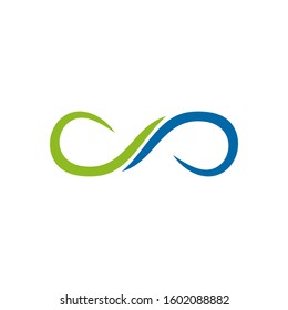 Infinity shape line icon logo design inspiration vector illustration template