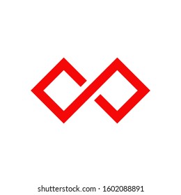 Infinity shape line icon logo design inspiration vector illustration template