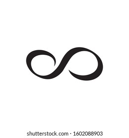 Infinity shape line icon logo design inspiration vector illustration template