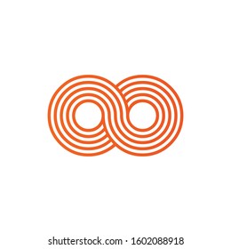Infinity shape line icon logo design inspiration vector illustration template