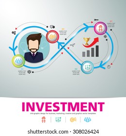 Infinity shape, template modern info graphic design, for business template, marketing, creative templates and graphics vector