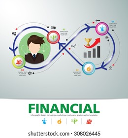 Infinity shape, template modern info graphic design, for business template, marketing, creative templates and graphics vector