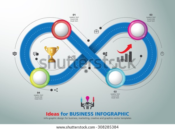 Infinity Shape Template Modern Info Graphic Stock Vector (Royalty Free ...