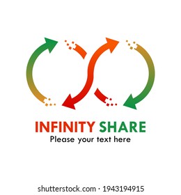 Infinity share logo template illustration