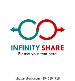 Ilustración de la plantilla de logotipo para compartir infinito