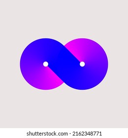 Infinity sign abstract symbol. Vector shape, infinity logo