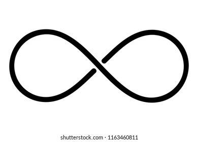 Infinity Sign Black Lines On White Stock Vector (Royalty Free) 1163460811