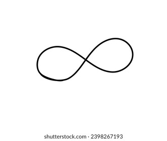 The infinity sign is a black outline on a white background