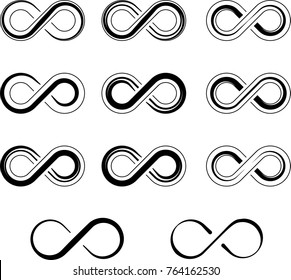 Infinity Sign Collection Vector Art Illustration
