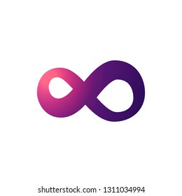 Infinity sign color gradient. Eight sign colorful gradient icon. Vector illustration isolated on white background.