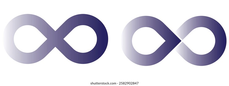 Infinity sign color spectrum. gradient in the shape of the infinity symbol. Eight sign colorful gradient.