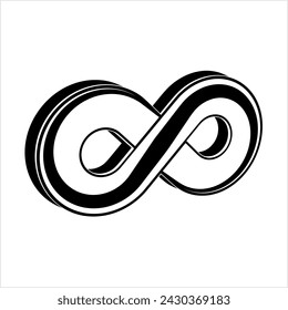 Infinity Sign, Concept, Futuristic Sign Vector Art Illustration