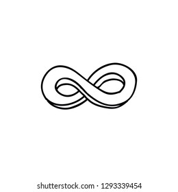infinity sign doodle icon