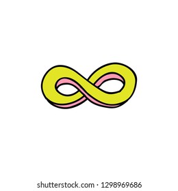 infinity sign doodle icon