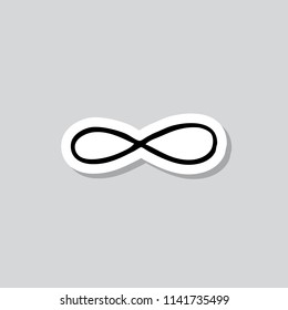 infinity sign doodle sticker icon