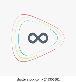 Infinity Sign. Flat design style. Made in vector
