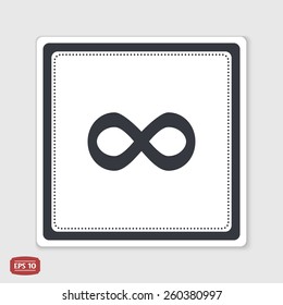 Infinity Sign. Flat design style. Made in vector. 