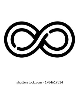 Infinity Sign Flat Icon Isolated On White Background