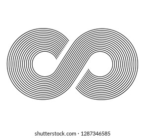 Infinity Sign. Infinity Flat Icon. Mobius Strip. Vector Logo For Web Design, Mobile And Infographics. Vector Illustration Eps 10. Isolated On White Background. 