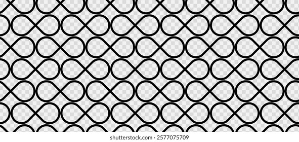 Infinity sign geometric seamless pattern