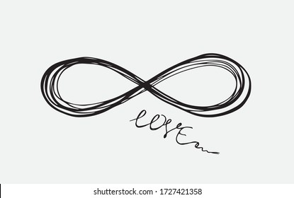 Infinity sign hand drawn illustration