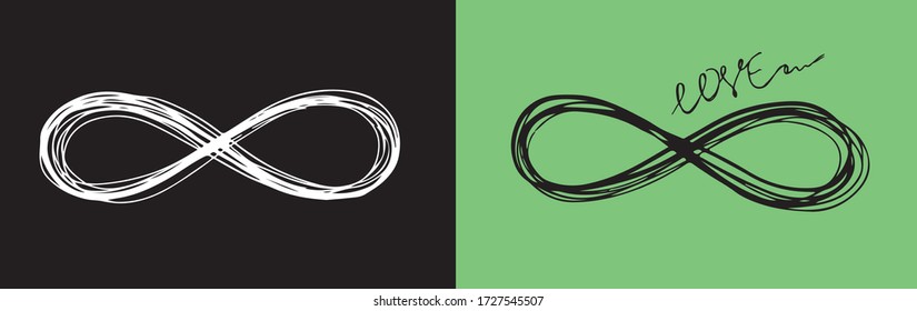 Infinity sign hand drawn illustration