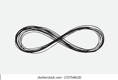 Infinity sign hand drawn illustration