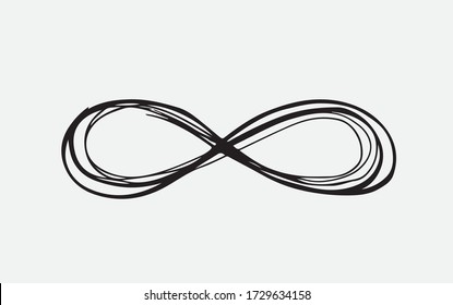 Infinity sign hand drawn illustration