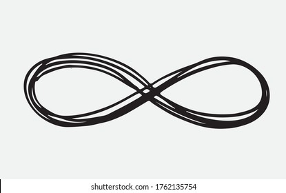 Infinity sign hand drawn illustration	
