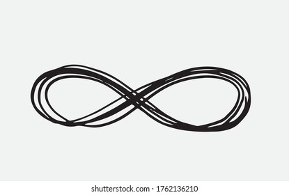 Infinity sign hand drawn illustration	
