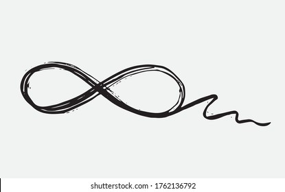 handgezeichnete Illustration mit unendlichen Zeichen	
