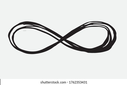 handgezeichnete Illustration mit unendlichen Zeichen	