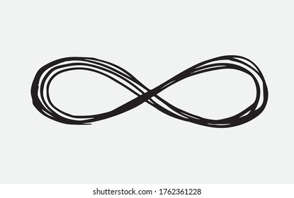 Infinity sign hand drawn illustration	