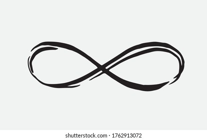 Infinity sign hand drawn illustration	