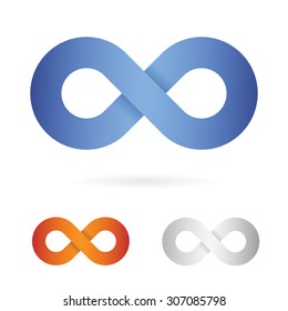 infinity sign icon logo symbol vector loop eternity figure 8 mobius strip illustration