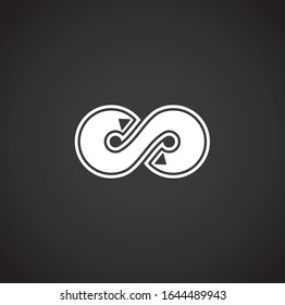 Infinity sign icon on background for graphic and web design. Creative illustration concept symbol for web or mobile app.