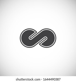 Infinity sign icon on background for graphic and web design. Creative illustration concept symbol for web or mobile app.