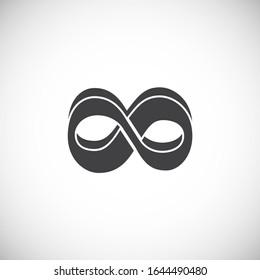 Infinity sign icon on background for graphic and web design. Creative illustration concept symbol for web or mobile app.