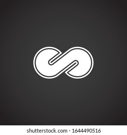 Infinity sign icon on background for graphic and web design. Creative illustration concept symbol for web or mobile app.