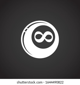 Infinity sign icon on background for graphic and web design. Creative illustration concept symbol for web or mobile app.